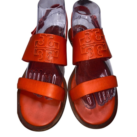 Tory Burch Orange Sandals Stylish Summer Footwear size 9 - Picture 3 of 8